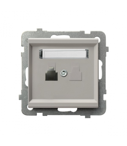 SONATA GPT-1R/m/82 Gniazdo telefoniczne pojedyncze, Kaszmir