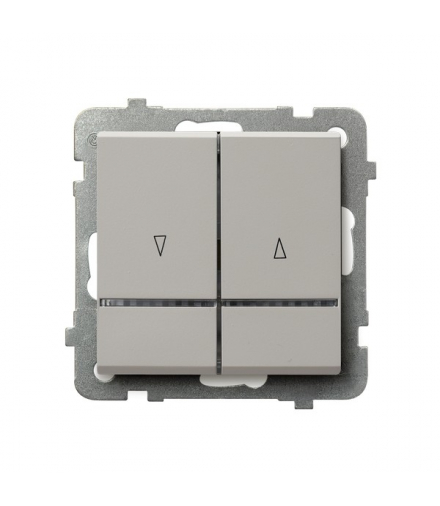 SONATA ŁP-7RS/m/82 Łącznik żaluzjowy, zwierny, z podświetleniem niebieskim, Kaszmir