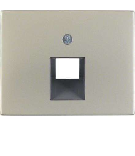 K.5 Płytka czołowa do gniazda przyłącz. UAE 1-kr komp./tel., stal szl nierdz.