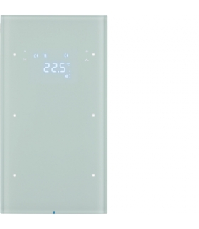 R.3 Sensor dotykowy 2-krotny z reg. temp., szkło, biały
