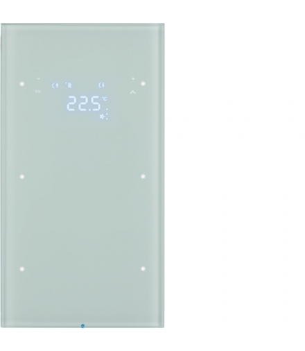 R.3 Sensor dotykowy 2-krotny z reg. temp., szkło, biały