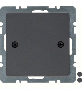 Q.x Zaślepka z płytką czołową, antracyt, aksamit Berker 10096076