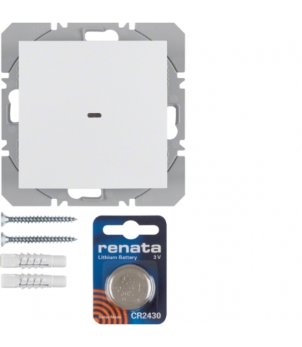 S.1/B.3/B.7 KNX RF quicklink Przycisk 1-kr płaski biały