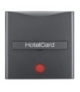 B.x Nasadka z nadrukiem i czerwoną soczewką do łącznika na kartę hotelową, antracyt, mat Berker 16401606