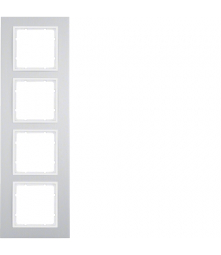 B.7 Ramka 4-krotna, alu/biały mat Berker 10146914