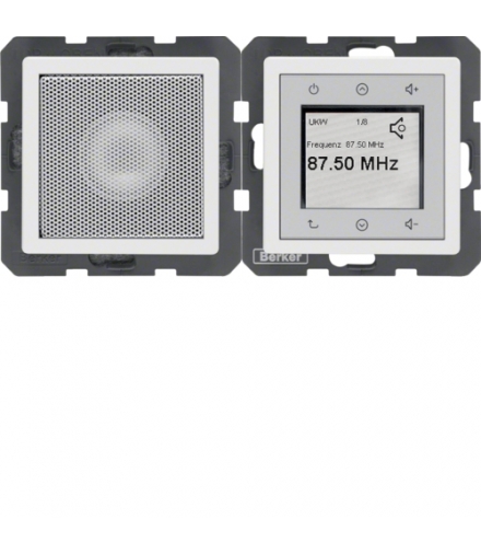 Q.x Radio Touch komplet, biały, aksamit Berker 28806089 - produkt wycofany