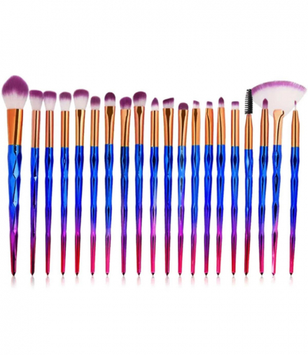 Pędzle do makijażu unicorn 20 szt ATL AG798