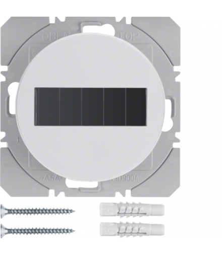 R.1/R.3 KNX RF Przycisk radiowy 1-kr płaski z baterią słoneczną Berker.Net, biały, połysk Berker 85655139