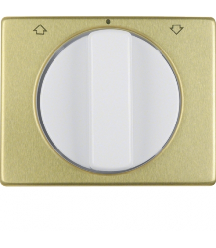 Arsys Płytka czołowa z pokrętłem do łącznika żaluzjowego obrotowego, złoty/biały Berker 10770102