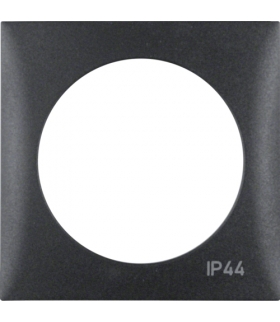 Integro Flow Ramka 1-krotna z nadrukiem "IP44" bez uszczelki, antracyt, mat Berker 918272595