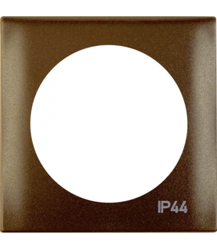 Integro Flow Ramka 1-krotna z nadrukiem "IP44" bez uszczelki, brązowy, mat Berker 918272591