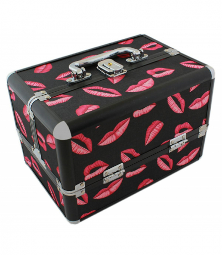 Kufer 25x17x17cm czarno-purpurowy ATL CA4W