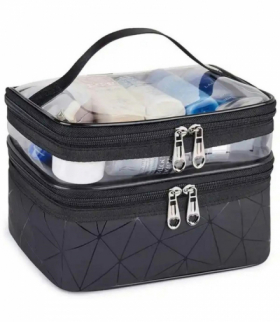 Kosmetyczka kuferek czarny ATL DA110