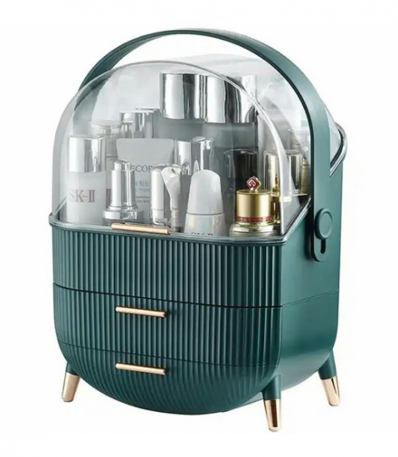 Kuferek na kosmetyki biżuterię zielony ATL DA118A