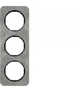 R.1 Ramka 3-krotna, beton/czarny Berker 10132374