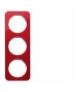 R.1 Ramka 3-krotna, akryl czerwony przezroczysty/biały Berker 10132349