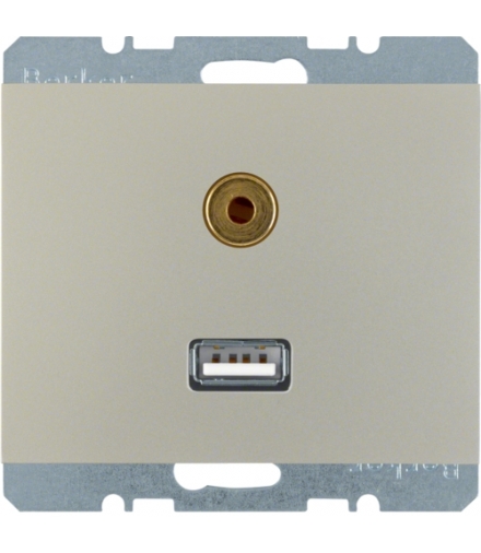 K.5 Gniazdo USB/3,5mm audio, stal szlachetna, lakierowany Berker 3315397004