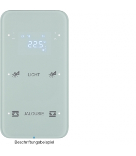 R.1 Sensor dotykowy 2-krotny z reg. temp. konfigurowalny, szkło, biały