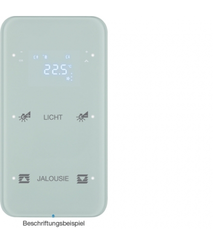 R.1 Sensor dotykowy 2-krotny z reg. temp. konfigurowalny, szkło, biały