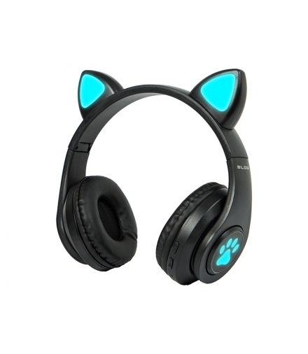 Słuchawki bt 5.0 led czarne uszy Blow 32-822