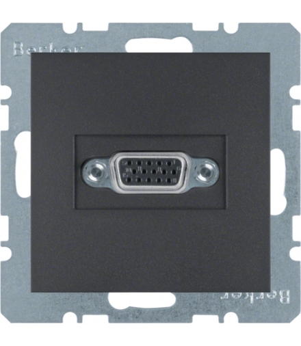 B.x Gniazdo VGA, zaciski śrubowe, antracyt, mat Berker 3315411606