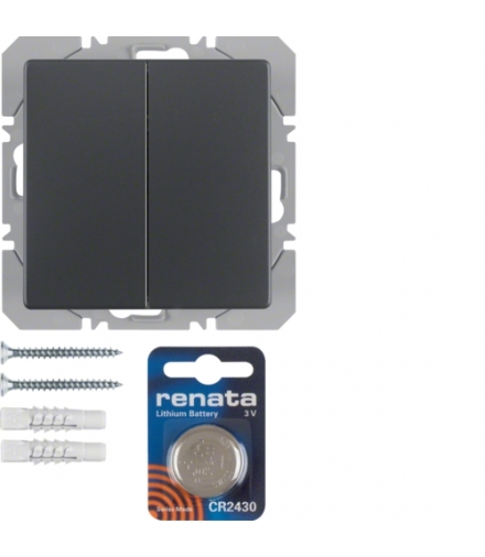 Q.x KNX RF quicklink Przycisk radiowy 2-kr płaski, ant