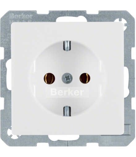 Q.x Gniazdo SCHUKO, biały, aksamit Berker 41436089