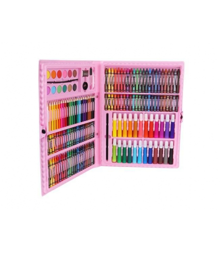 Zestaw do malowania w walizce 168 szt różowy MAALEO 00009174