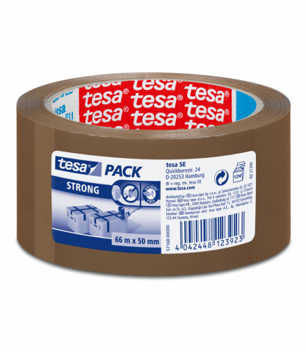 H5716800 Taśma pakowa mocna cichoodwijalna 66m / 50mm brązowa Tesa Tesa H5716800