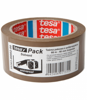 Taśma pakowa solvent 66m:48mm, brązowa Tesa H5526302