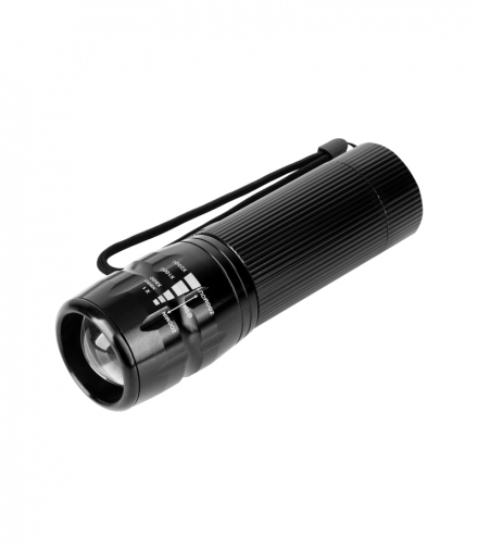 Latarka ręczna 5W (zoom) w pokrowcu Rebel LEC-URZ0939