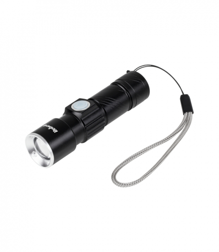Latarka aluminiowa 3W (ZOOM, wtyk USB) Rebel LEC-URZ0914
