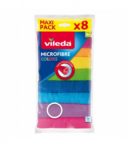 Zestaw 8 ściereczek Vileda Mikrofibra Colors Vileda CEN-68290