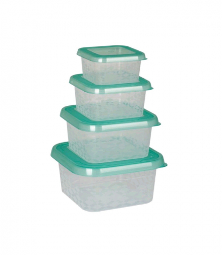 Komplet 4 pojemników BranQ Ori zielony BranQ CEN-76994