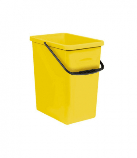 Kosz na śmieci 10l z rączką BranQ żółty BranQ CEN-76977
