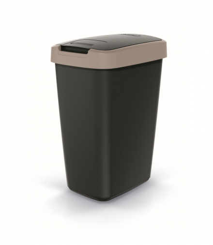 Kosz na śmieci COMPACTA Q - jasny brąz 12l Prosperplast CEN-81036
