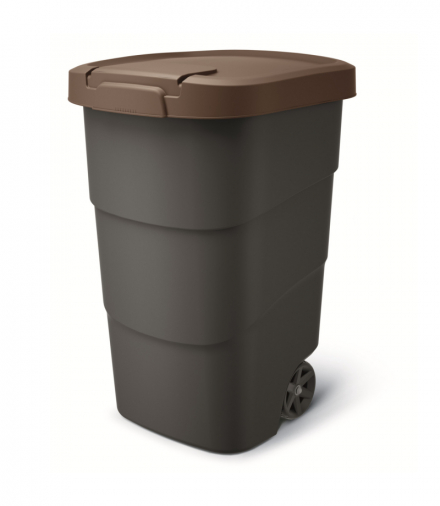 Kosz na śmieci WHEELER 95 L - brązowy Prosperplast CEN-80996