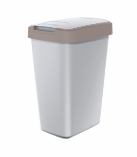 Kosz na śmieci COMPACTA Q - jasny braz / popiel 12l Keden Prosperplast CEN-83815
