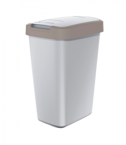 Kosz na śmieci COMPACTA Q - jasny braz / popiel 12l Keden Prosperplast CEN-83815