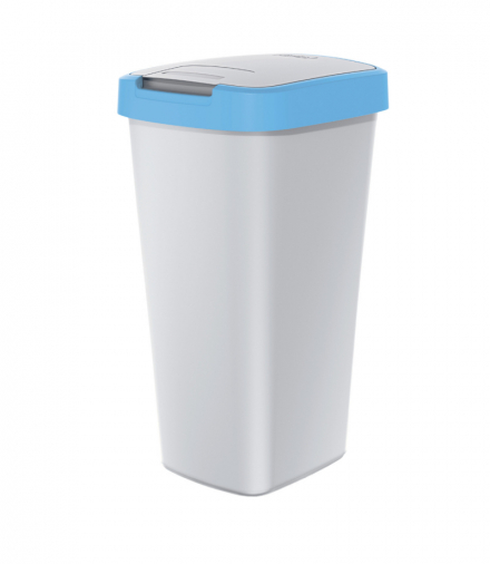 Kosz na śmieci COMPACTA Q - jasno niebieski / popiel 25l Keden Prosperplast CEN-83818