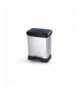 Kosz z pedałem do segregacji Curver Deco Bin metalalizowany 10+18L Curver CEN-65707