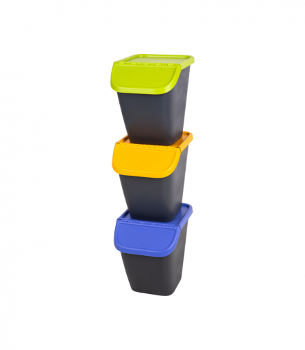 Zestaw 3 koszy do sortowania Branq Pelikan 3x23L BranQ CEN-78160