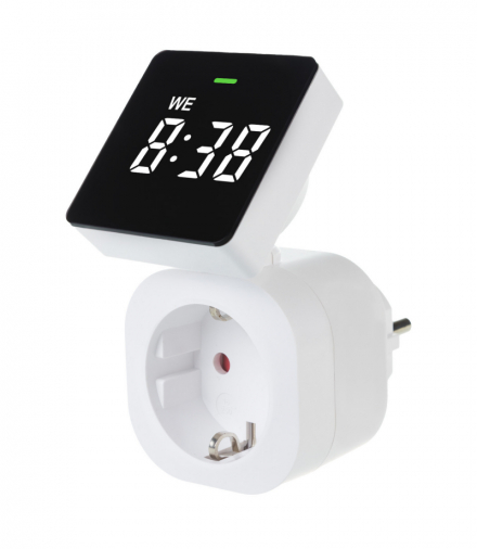 Włącznik czasowy - timer cyfrowy GreenBlue, max. obciążenie 16A, IP20, GB610 F GreenBlue CEN-85775