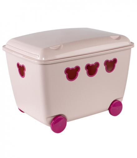 Pojemnik na zabawki 55L BranQ Teddy różowy BranQ CEN-68877