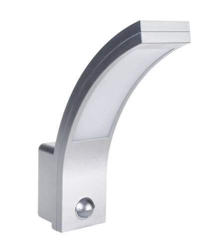 Lampa LED z czujnikiem ruchu Maclean, czujnik ruchu PIR, kolor srebrny, 10W, IP54, 750lm, barwa neutralna biała (4000K) MCE244 S Maclean CEN-62385