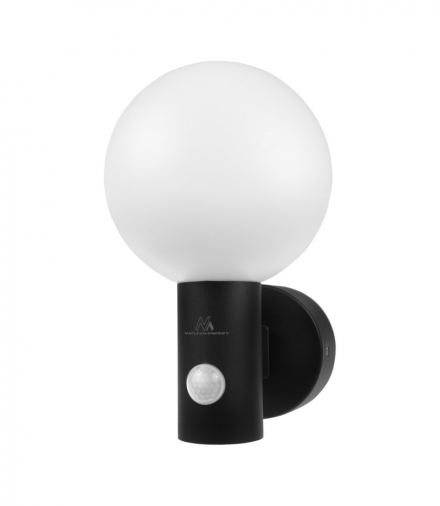 Lampa LED z czujnikiem ruchu Maclean, czujnik ruchu PIR, kolor czarny, 15W, IP65, 1600lm, barwa neutralna biała (4000K) MCE515 B Maclean CEN-85489