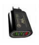 Ładowarka sieciowa Maclean, Qualcomm Quick Charge, QC 3.0 - 3.6-6V/3A, 6-9V/2A, 9-12V/1.5A, 2 gniazda 5V/2.1A, Czarna, MCE479 B Maclean CEN-70310