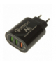 Ładowarka sieciowa Maclean, Qualcomm Quick Charge, QC 3.0 - 3.6-6V/3A, 6-9V/2A, 9-12V/1.5A, 2 gniazda 5V/2.1A, Czarna, MCE479 B Maclean CEN-70310