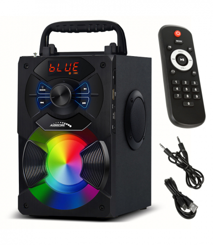 Głośnik przenośny bluetooth Audiocore, radio FM, wejście kart SD/MMC, AUX, USB, pilot, AC730 Audiocore CEN-72267