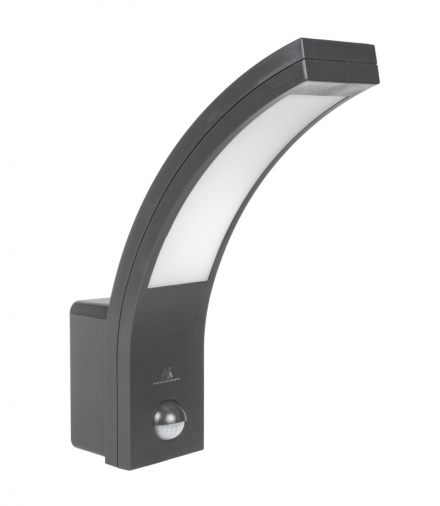 Lampa LED z czujnikiem ruchu Maclean, czujnik ruchu PIR, kolor szary, 10W, IP54, 750lm, neutralna biała (4000K) MCE244 GR Maclean CEN-65180